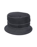 contrast stitching bucket hat