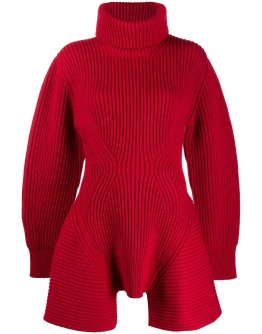 engineered sculpted knit jumper