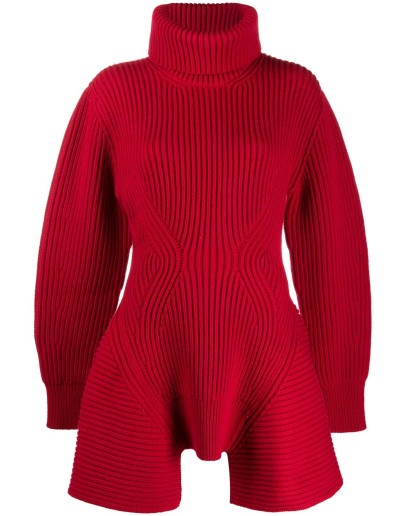 engineered sculpted knit jumper