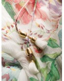 floral-print silk playsuit