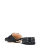 crocodile embossed logo plaque sandals