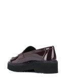 stacked heel loafers