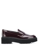 stacked heel loafers