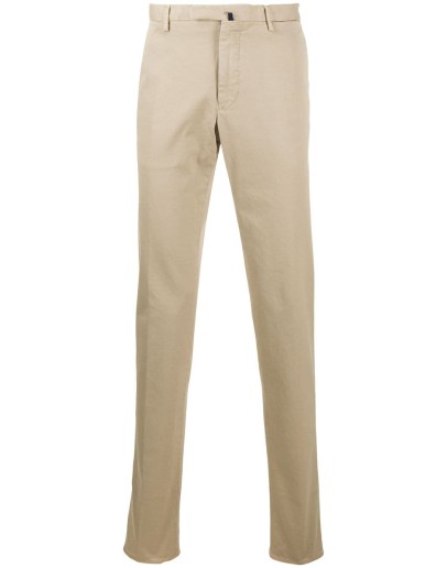 straight-leg slim-fit chinos