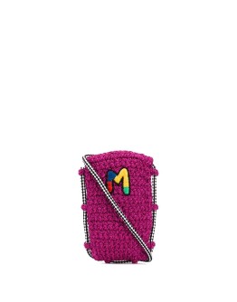 embroidered logo crossbody bag