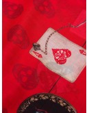 queen of hearts skull print scarf