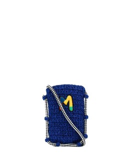 embroidered logo crossbody bag