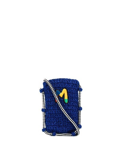embroidered logo crossbody bag