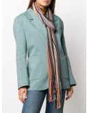 striped wool blend scarf