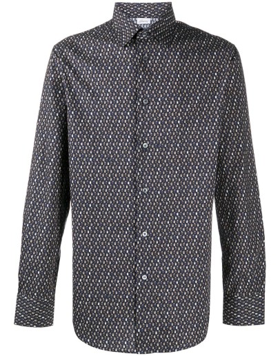 geometric print cotton shirt
