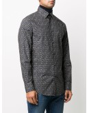 geometric print cotton shirt