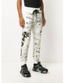 all-over logo print track pants