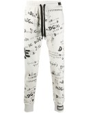 all-over logo print track pants