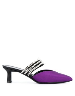 crystal-embellished mules