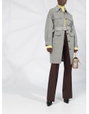 FF-motif single-breasted coat