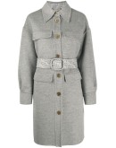 FF-motif single-breasted coat