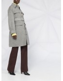 FF-motif single-breasted coat