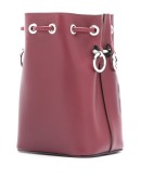 debossed-logo bucket bag