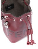 debossed-logo bucket bag