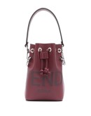 debossed-logo bucket bag