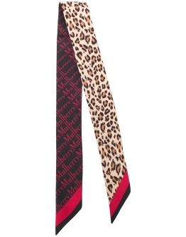 mix-print skinny scarf