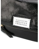 calf leather logo plaque bag
