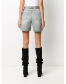 crystal-embellished high-rise denim shorts