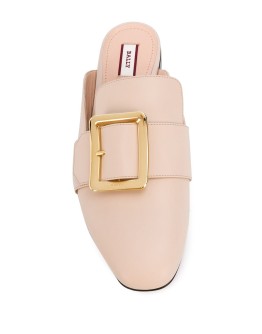 buckle detail flat mules