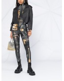 zip print jumpsuit
