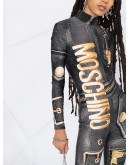 zip print jumpsuit