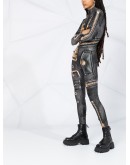 zip print jumpsuit
