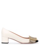 buckle pumps with block heel