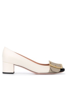 buckle pumps with block heel