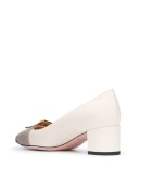 buckle pumps with block heel