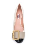 buckle pumps with block heel