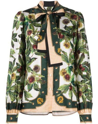floral-print blouse