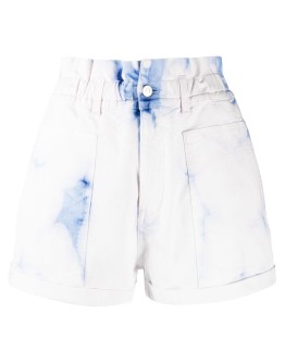high-waist denim shorts