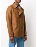 double-breasted felt pea coat