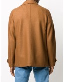 double-breasted felt pea coat
