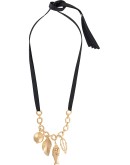 ribbon-tie charm necklace