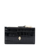 Skull flat zip purse