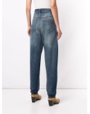 high-waisted tapered jeans