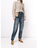 high-waisted tapered jeans
