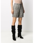 plaid high-waist shorts