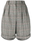 plaid high-waist shorts