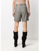 plaid high-waist shorts