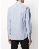 cutaway collar printed shirt