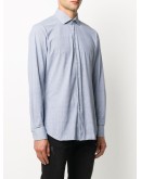 cutaway collar printed shirt
