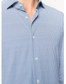 cutaway collar printed shirt