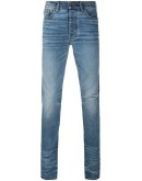 ripped mid-rise skinny jeans